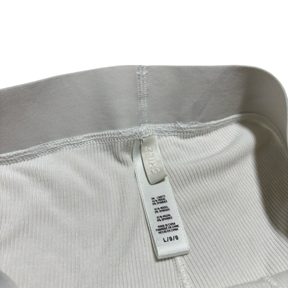 Skims Women's Cotton Rib Boxer Under Garment White Ivory US Size Large 26 x 6 - Picture 6 of 6